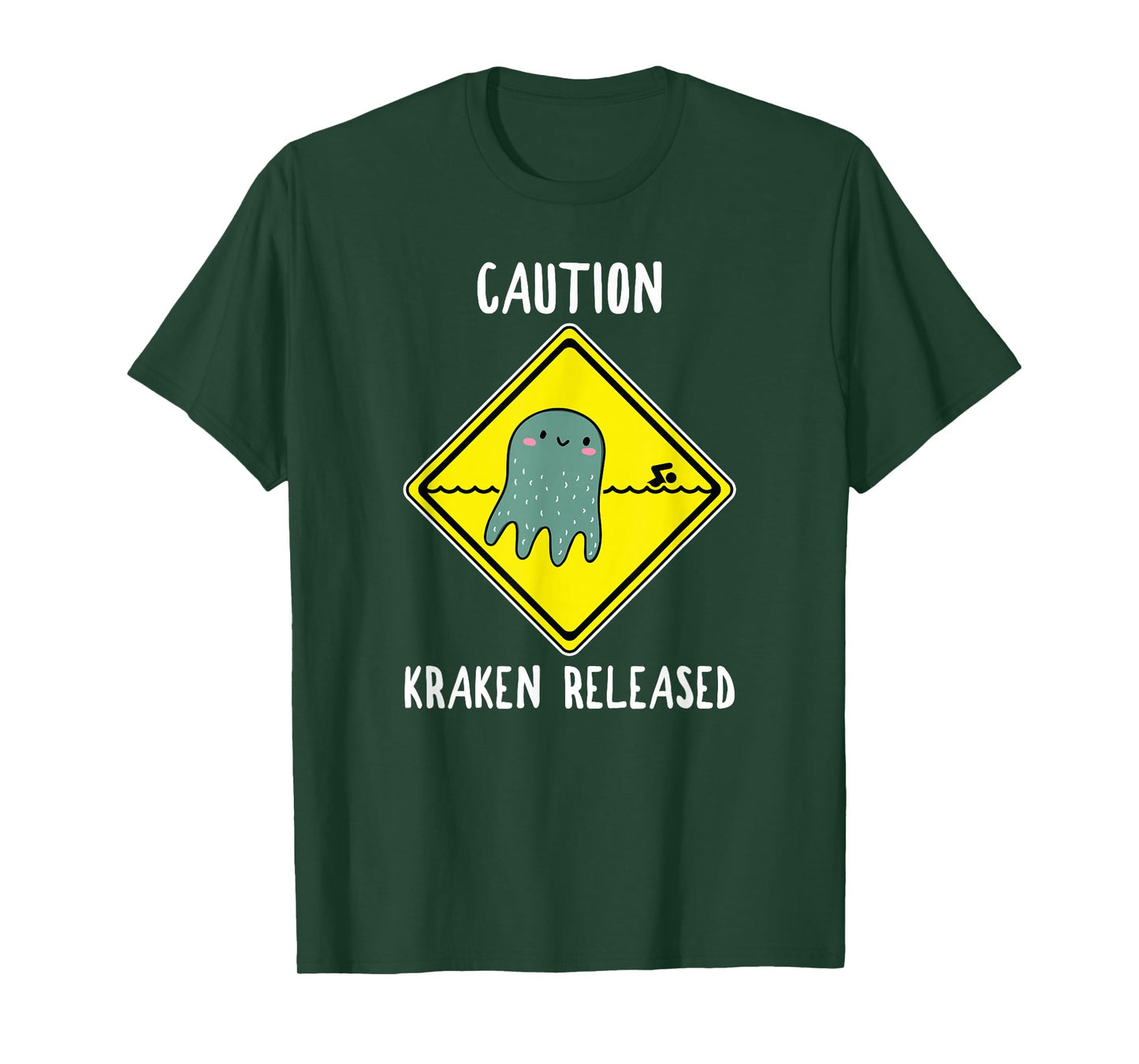 Release The Kraken Shirt Caution Sign Funny Octopus Gift T-Shirt