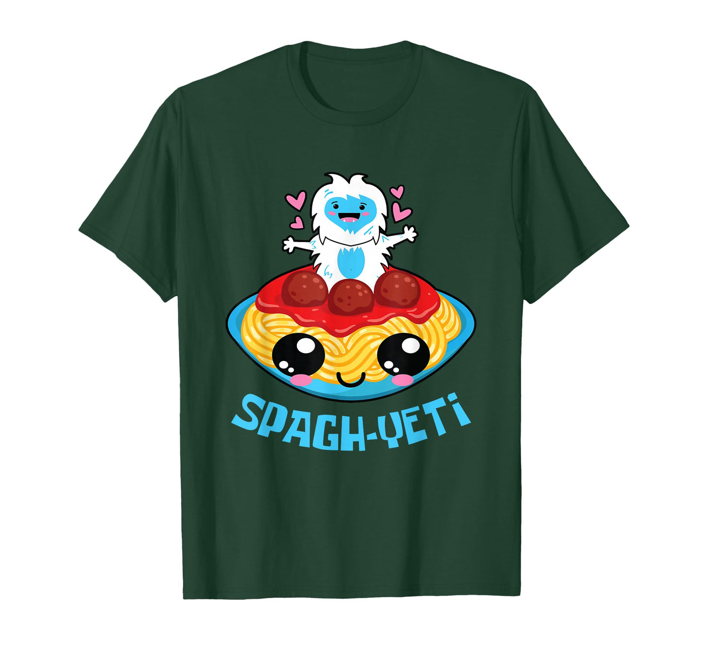 Spagh-Yeti I Spaghetti Sweet Kawaii Yeti Bigfood Manga T-Shirt