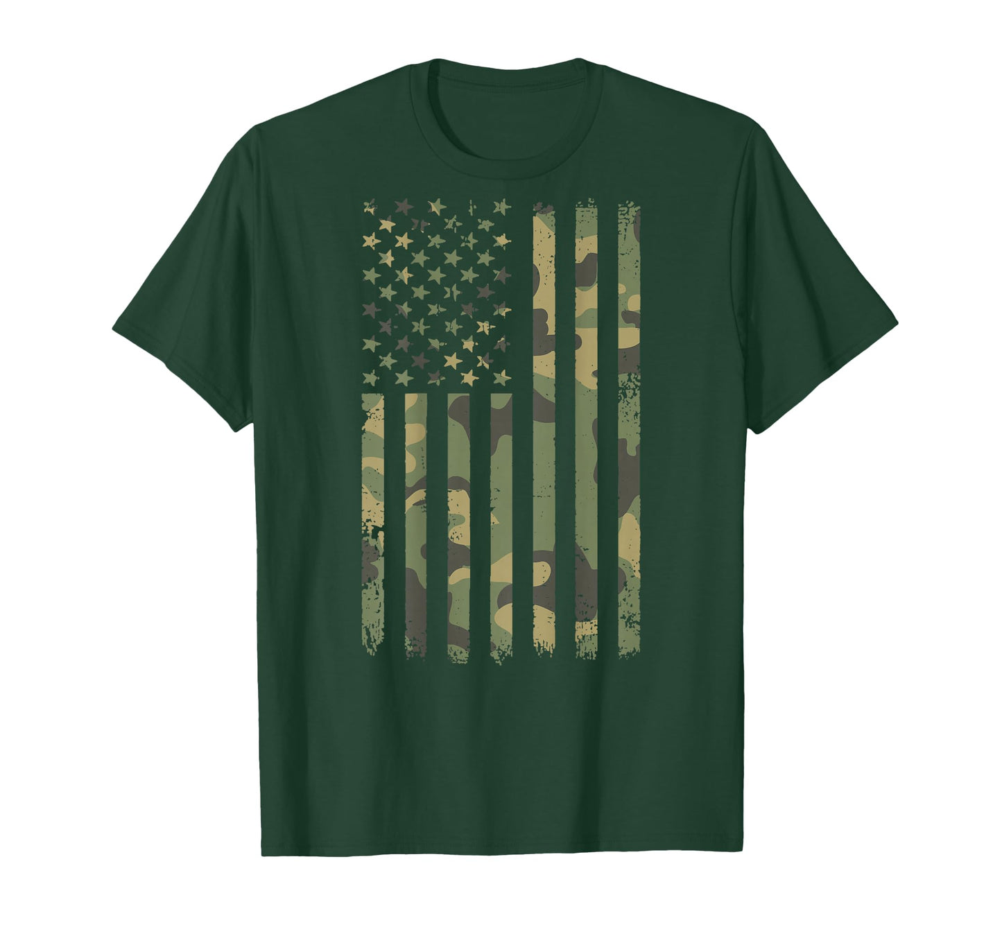 Vintage Camouflage American Flag Men, Women, Teens, & Kids T-Shirt