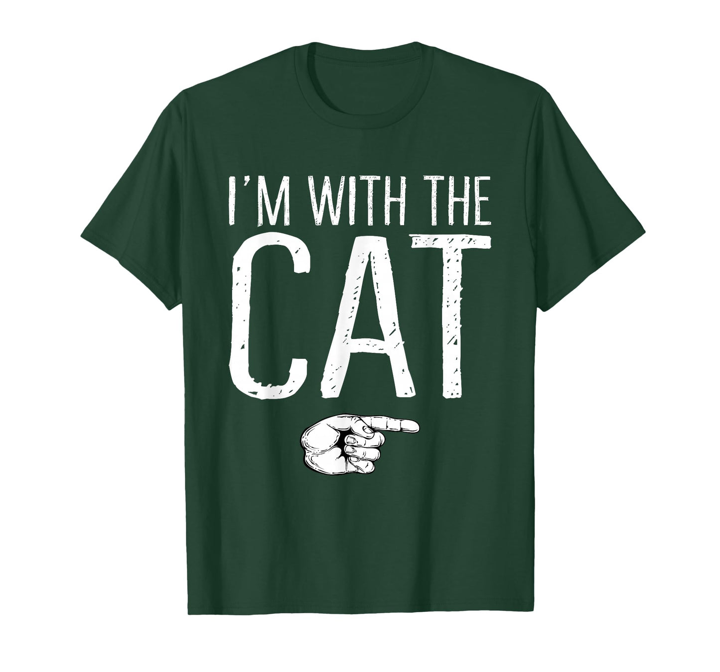 I'm With The Cat Matching Costume Lazy Halloween Party T-Shirt