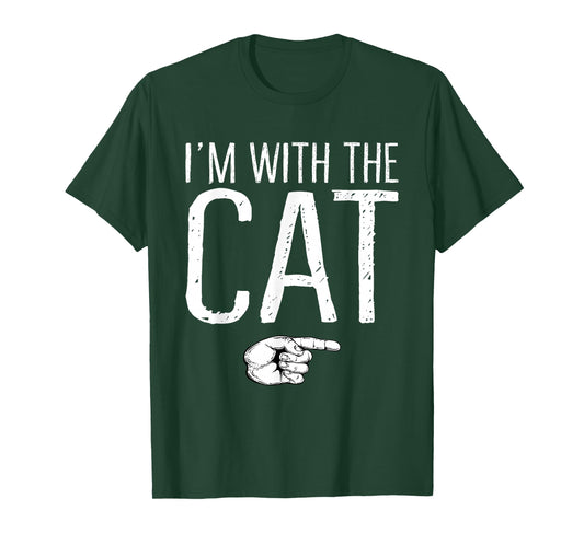 I'm With The Cat Matching Costume Lazy Halloween Party T-Shirt