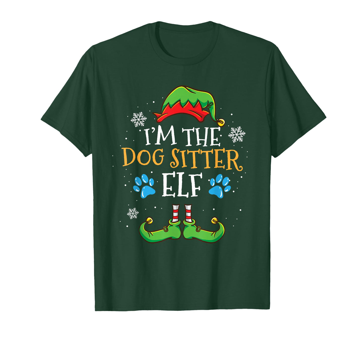 Im The Dog Sitter Elf Christmas T-Shirt