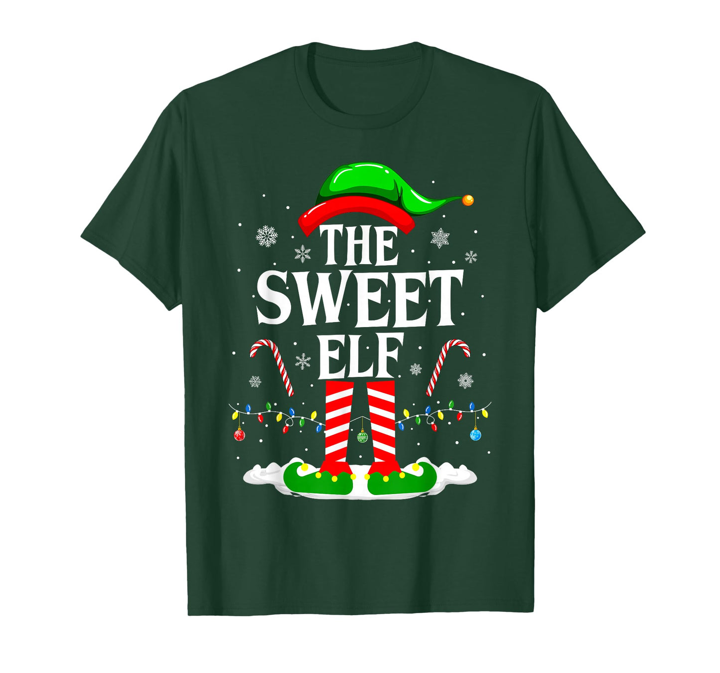 The Sweet Elf Xmas Funny Matching Family Group Christmas T-Shirt