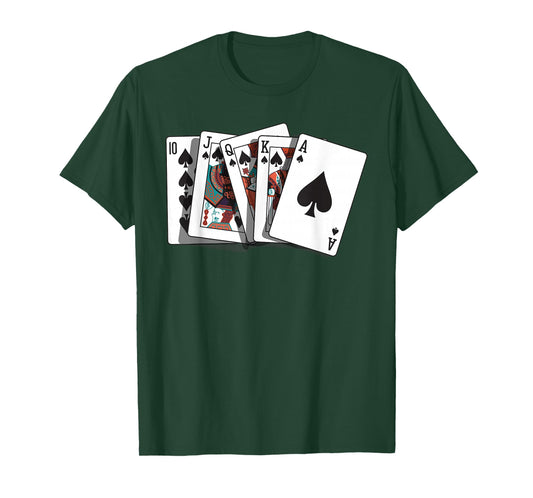 Poker Texas Hold'Em - Gambling Casino Royal Flush Poker T-Shirt