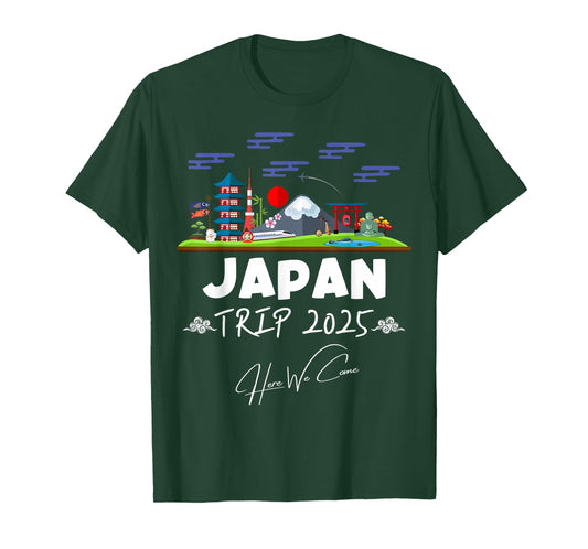 Japan Trip 2025 Here We Come Matching Team Travel Vacation T-Shirt