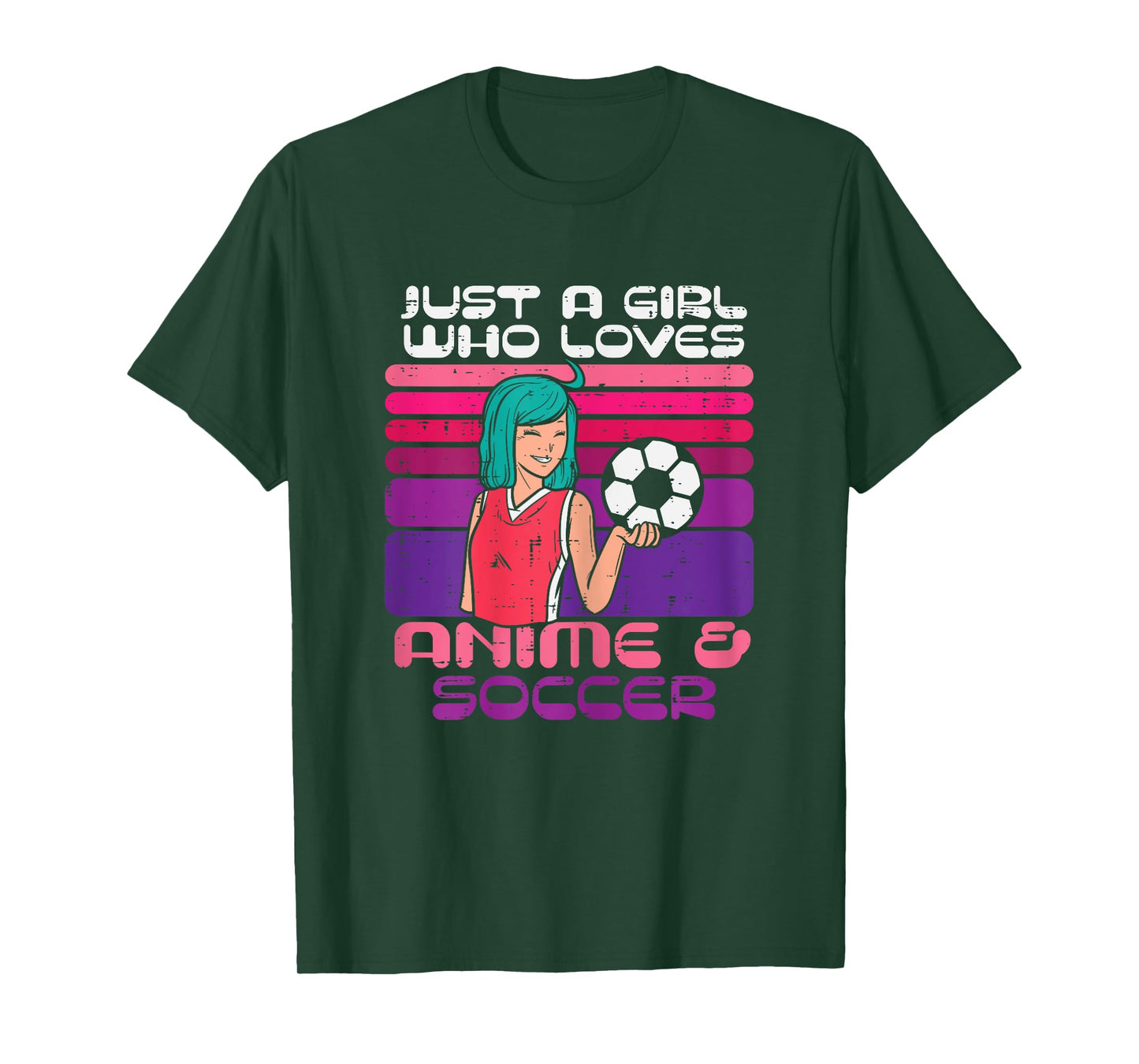 Girl Who Loves Anime Soccer Football Japaese Manga Otaku T-Shirt