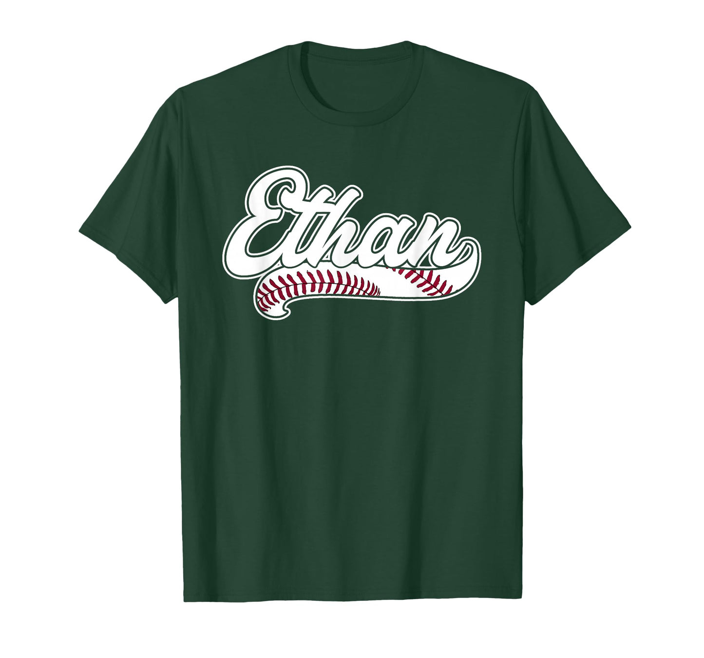 Ethan Personalized Baseball Fan Birthday Name T-Shirt