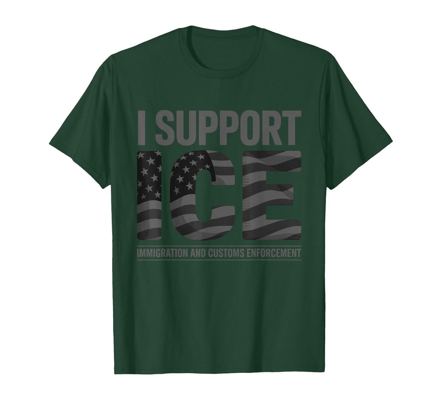 I Support ICE, Immigration Officers American Flag Vintage T-Shirt