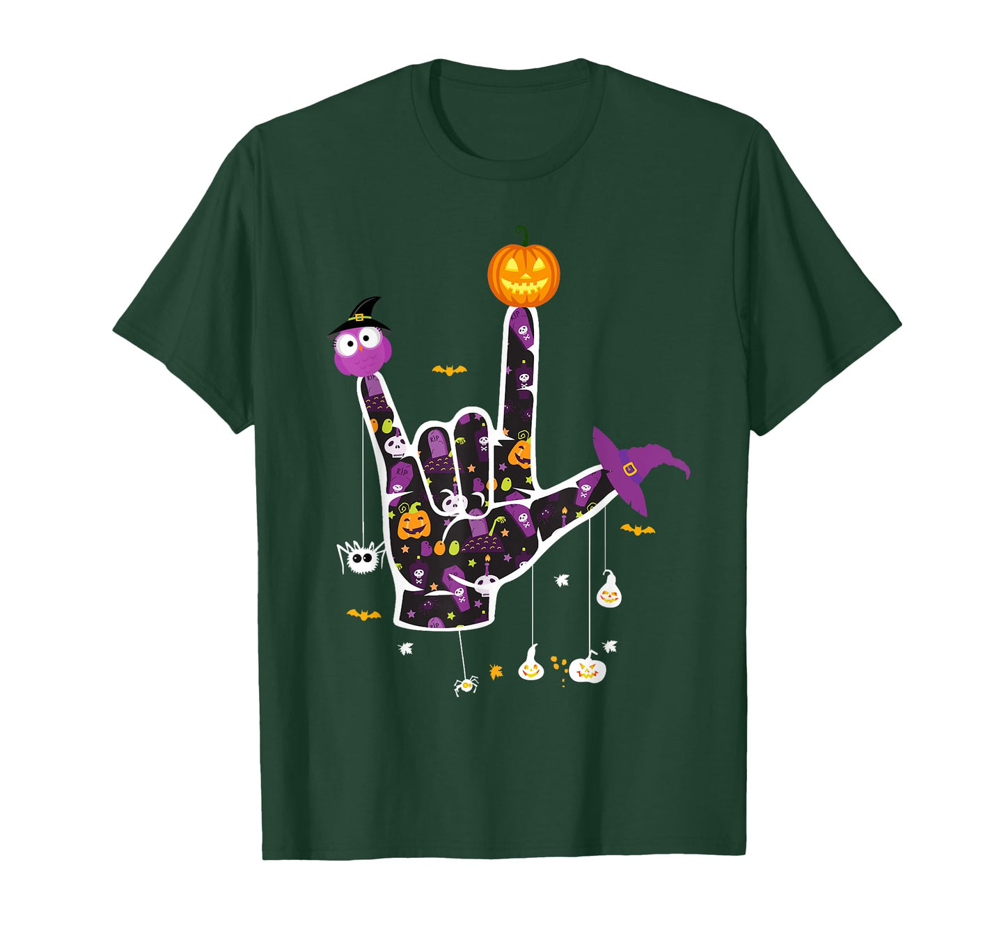 I Love You ASL Halloween Sign Language Halloween Gifts T-Shirt