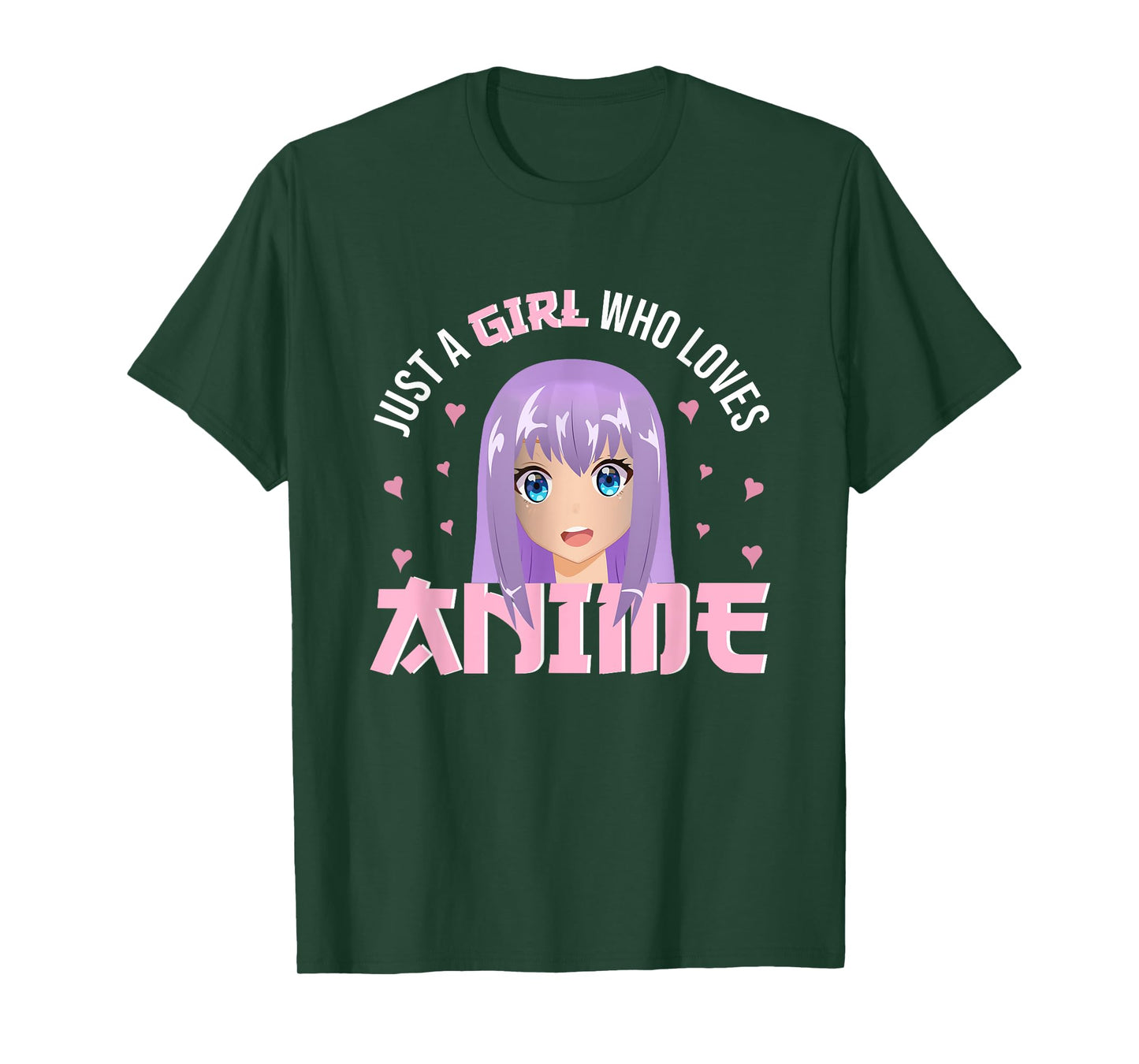Woman Girl Anime - Just A Girl Who Loves Anime T-Shirt
