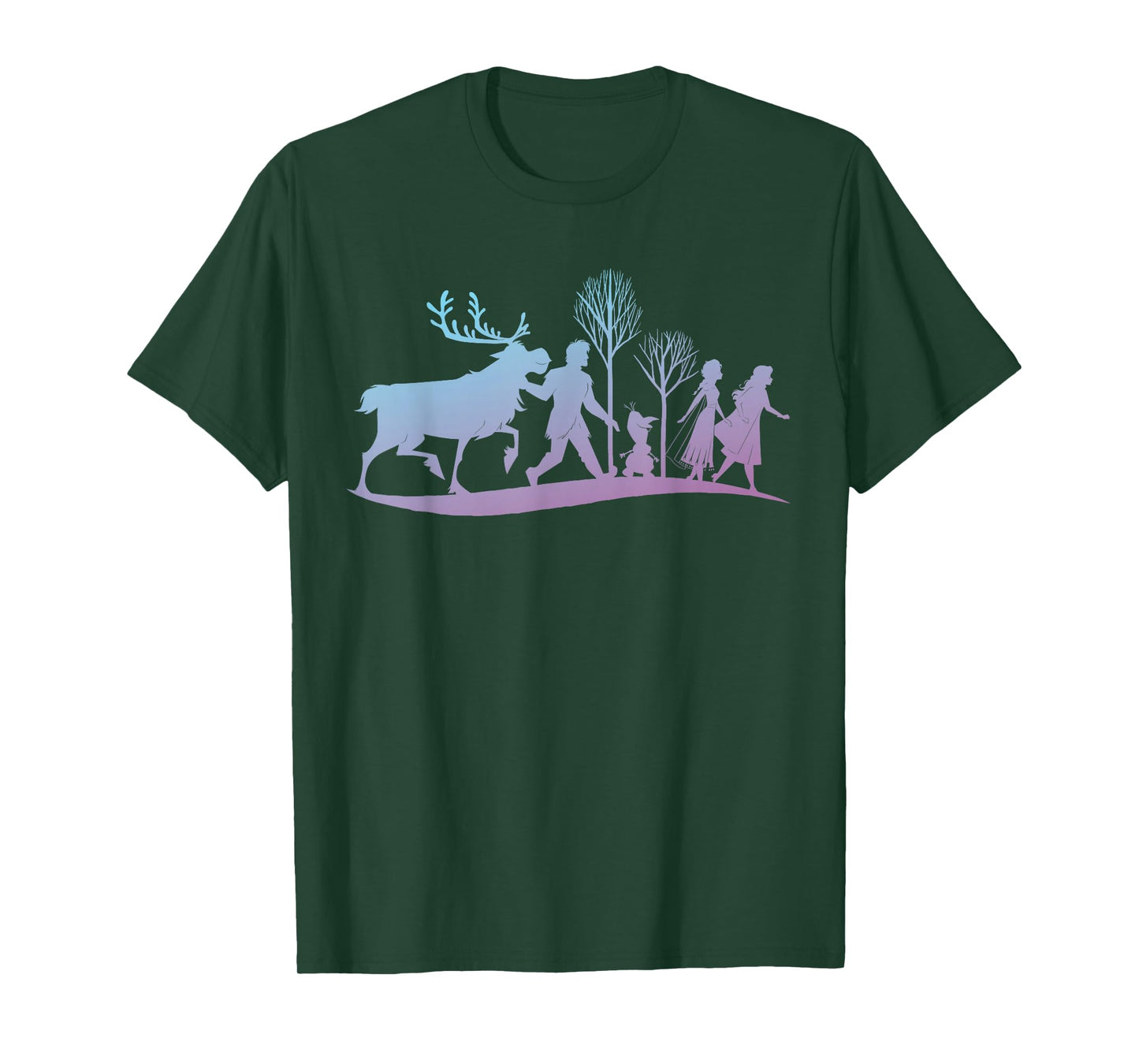Disney Frozen 2 Characters Gradient Silhouette T-Shirt