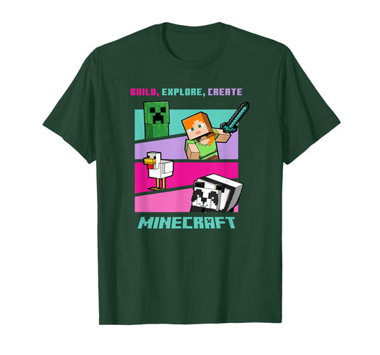 Minecraft Build Explore Create Group Poster T-Shirt