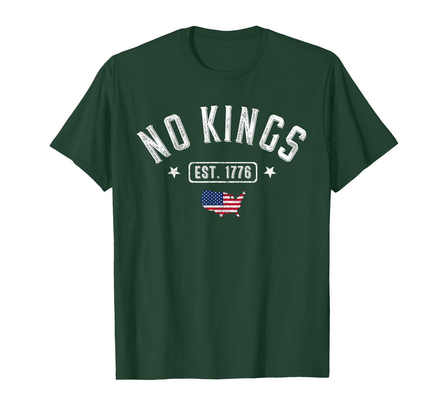 No Kings In America Since 1776 Resist 8647 US Flag Men Women T-Shirt