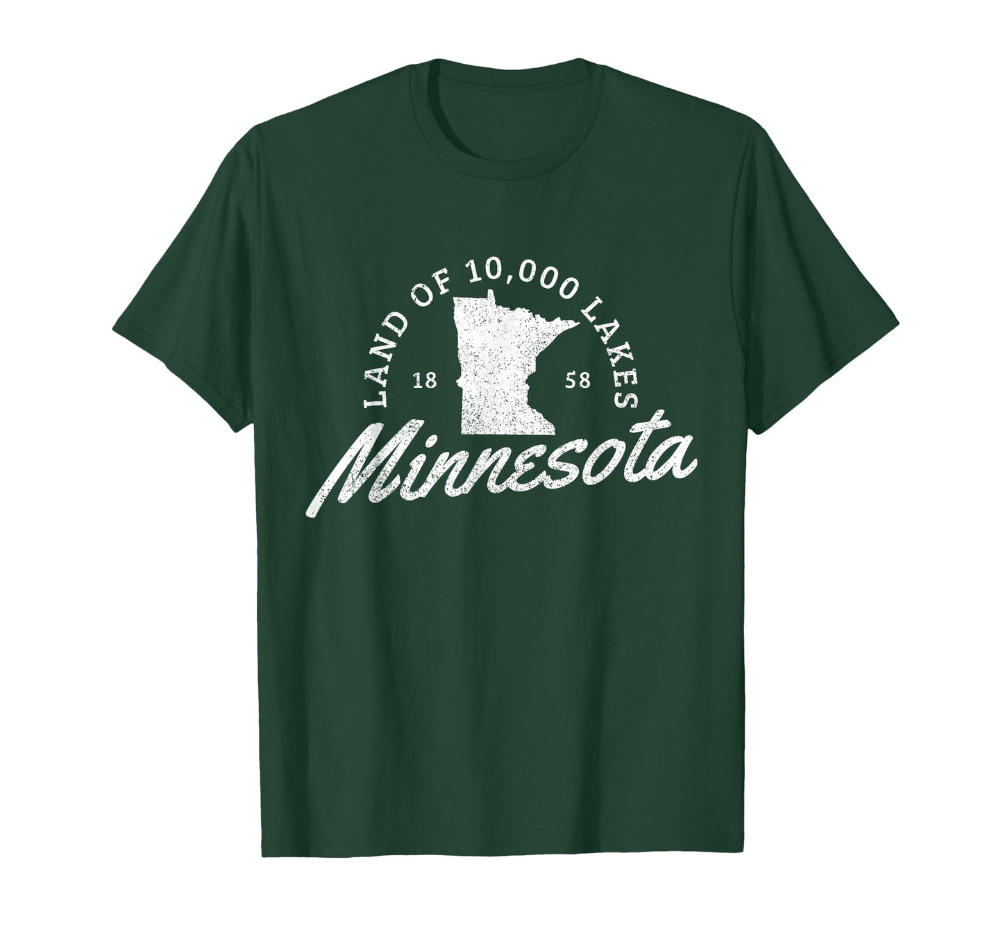 Minnesota Land Of The 10000 Lakes State Map Souvenir Gift T-Shirt