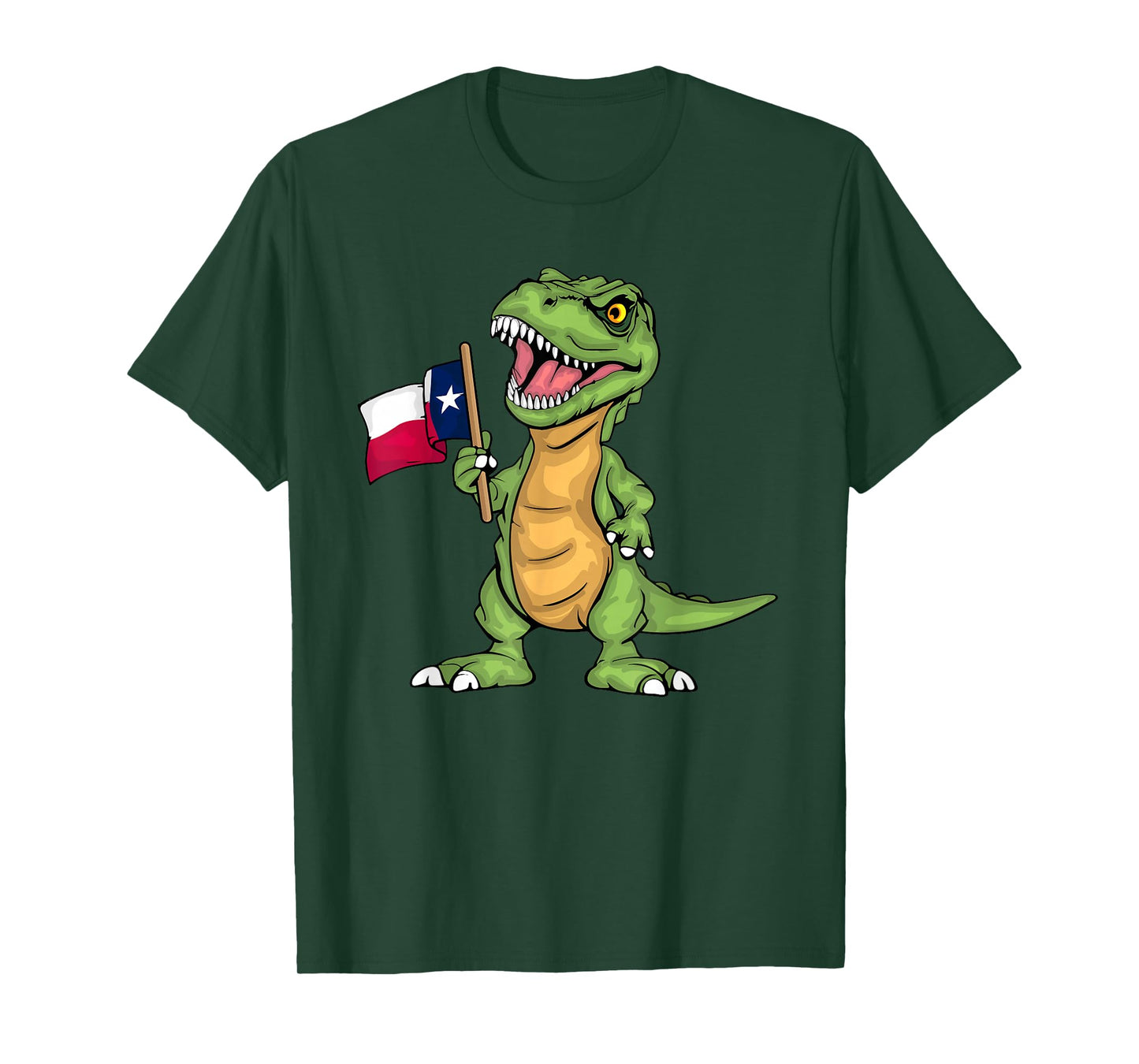 Texas Lover Kids Dinosaur Lover USA Texas Flag T-Shirt