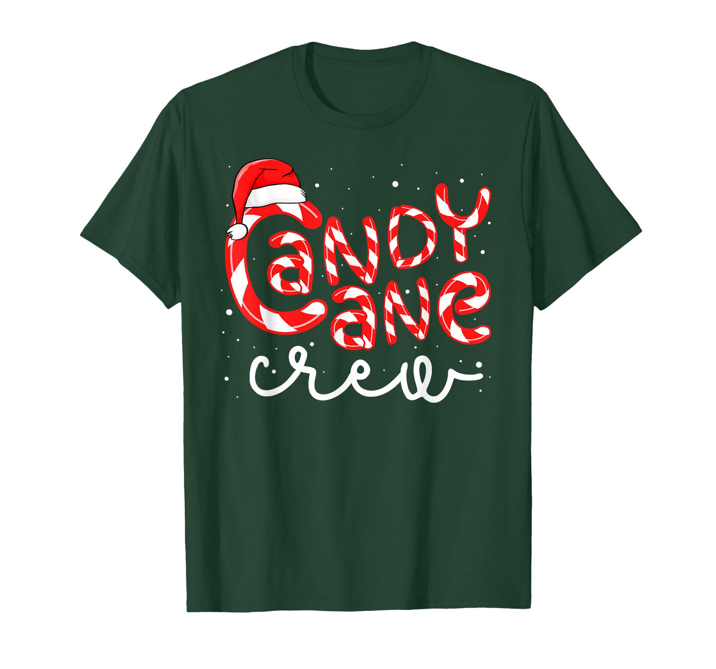 Candy Cane Crew Christmas Squad Xmas Family Matching Santa T-Shirt