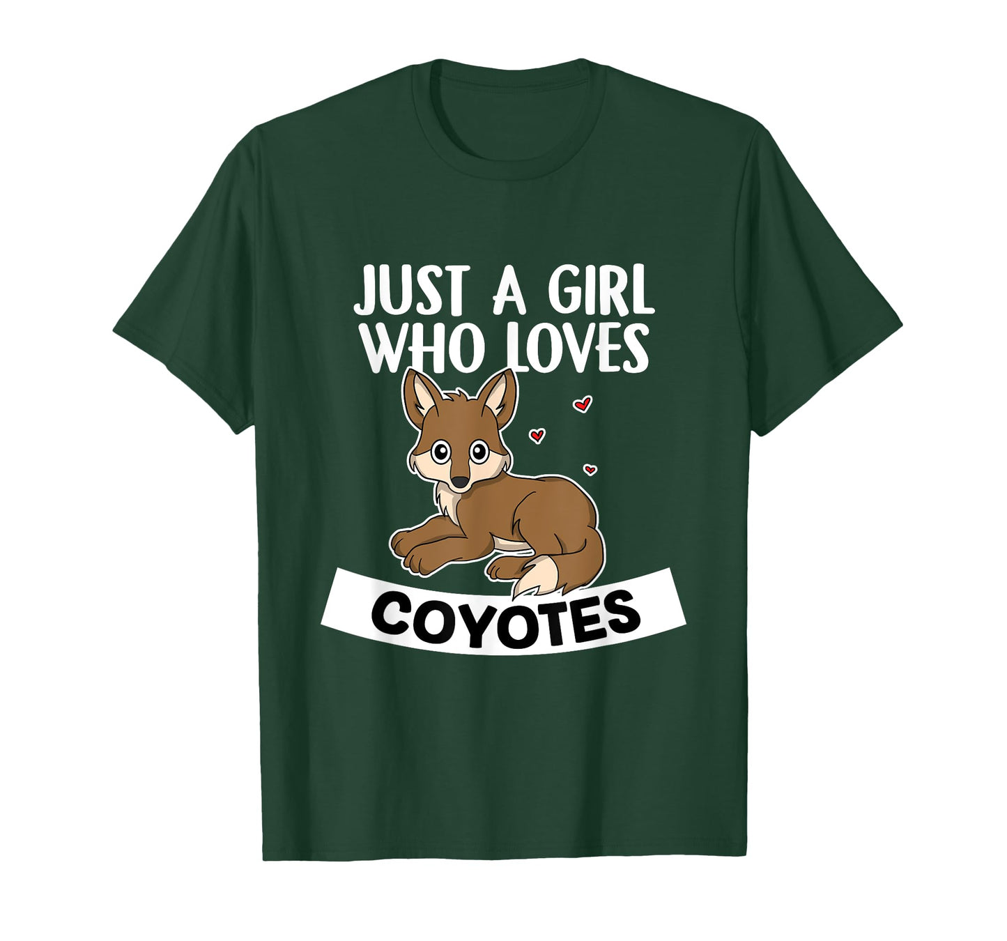 Just A Girl Who Loves Coyotes Cute Wolf Coyote Costume T-Shirt