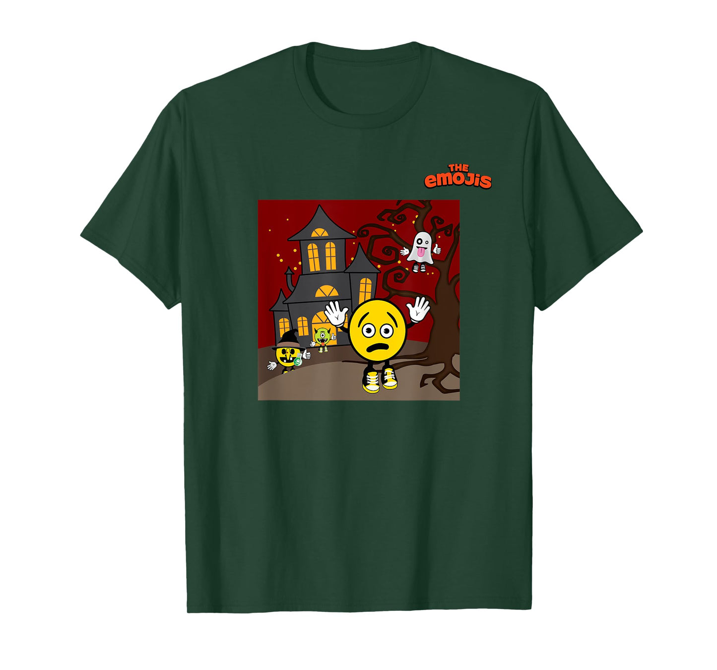 emoji haunted house phantom witch scared face T-Shirt