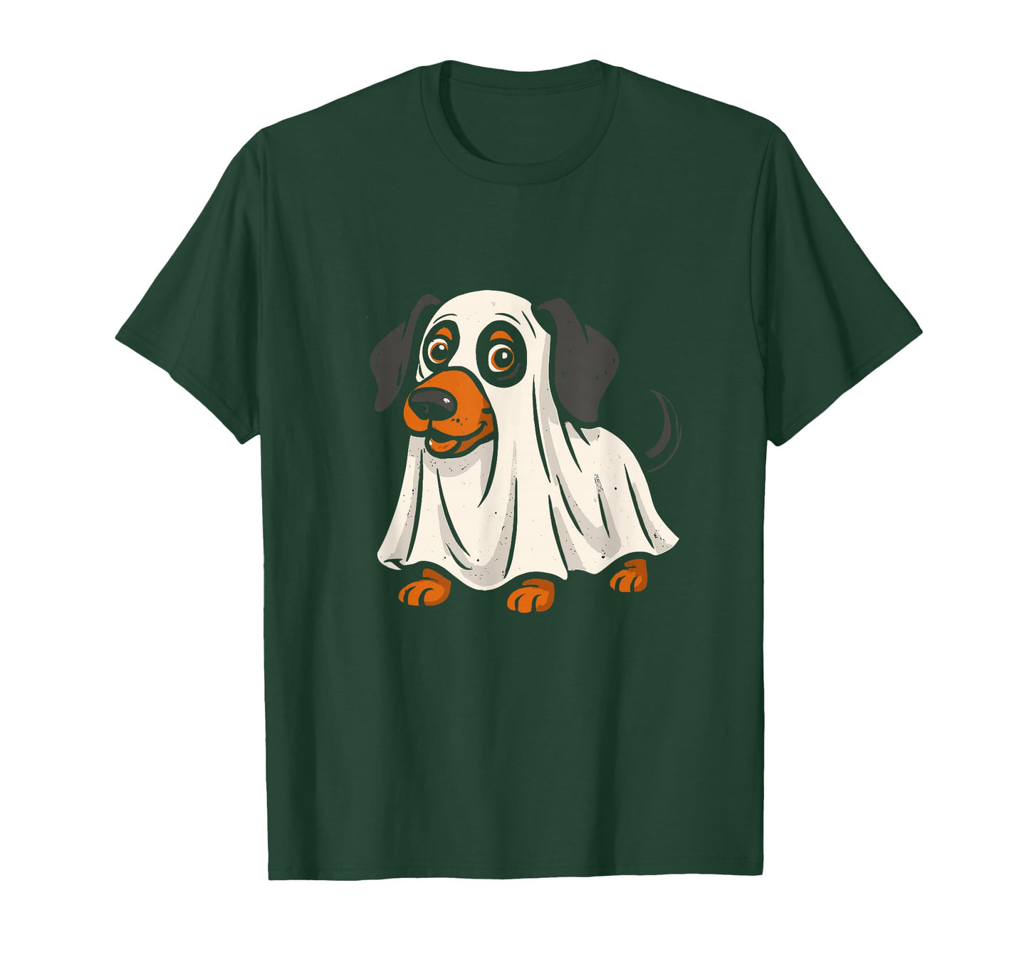 Cute Ghost Dog Halloween Dachshund T-Shirt
