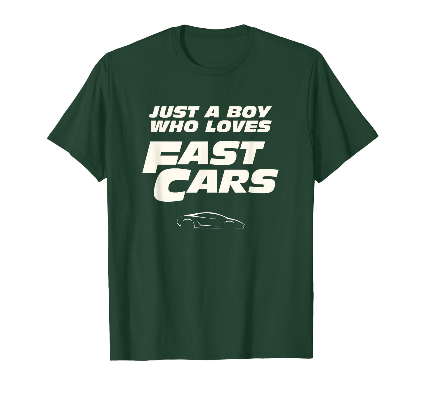 Fast Car Just A Boy Who Loves Fast Cars Funny Gift T-Shirt