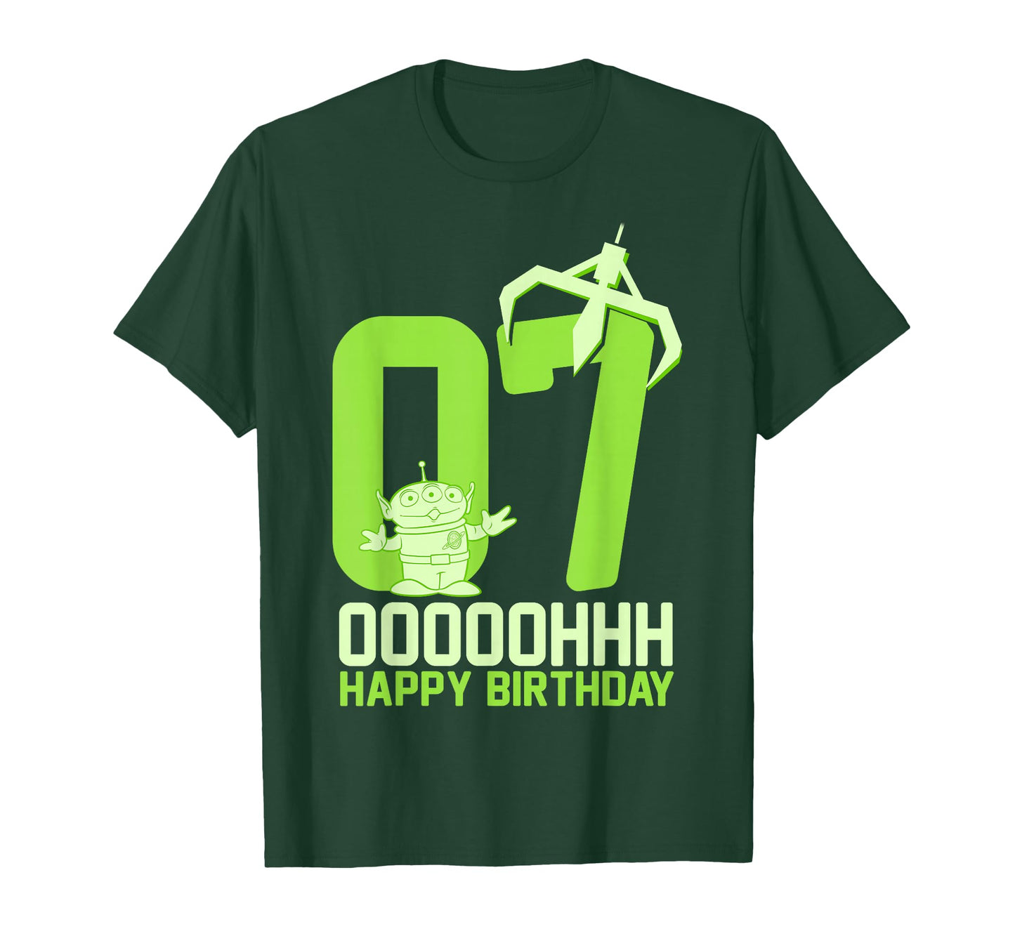 Disney Pixar Toy Story Alien OOOOH Happy 7th Birthday T-Shirt