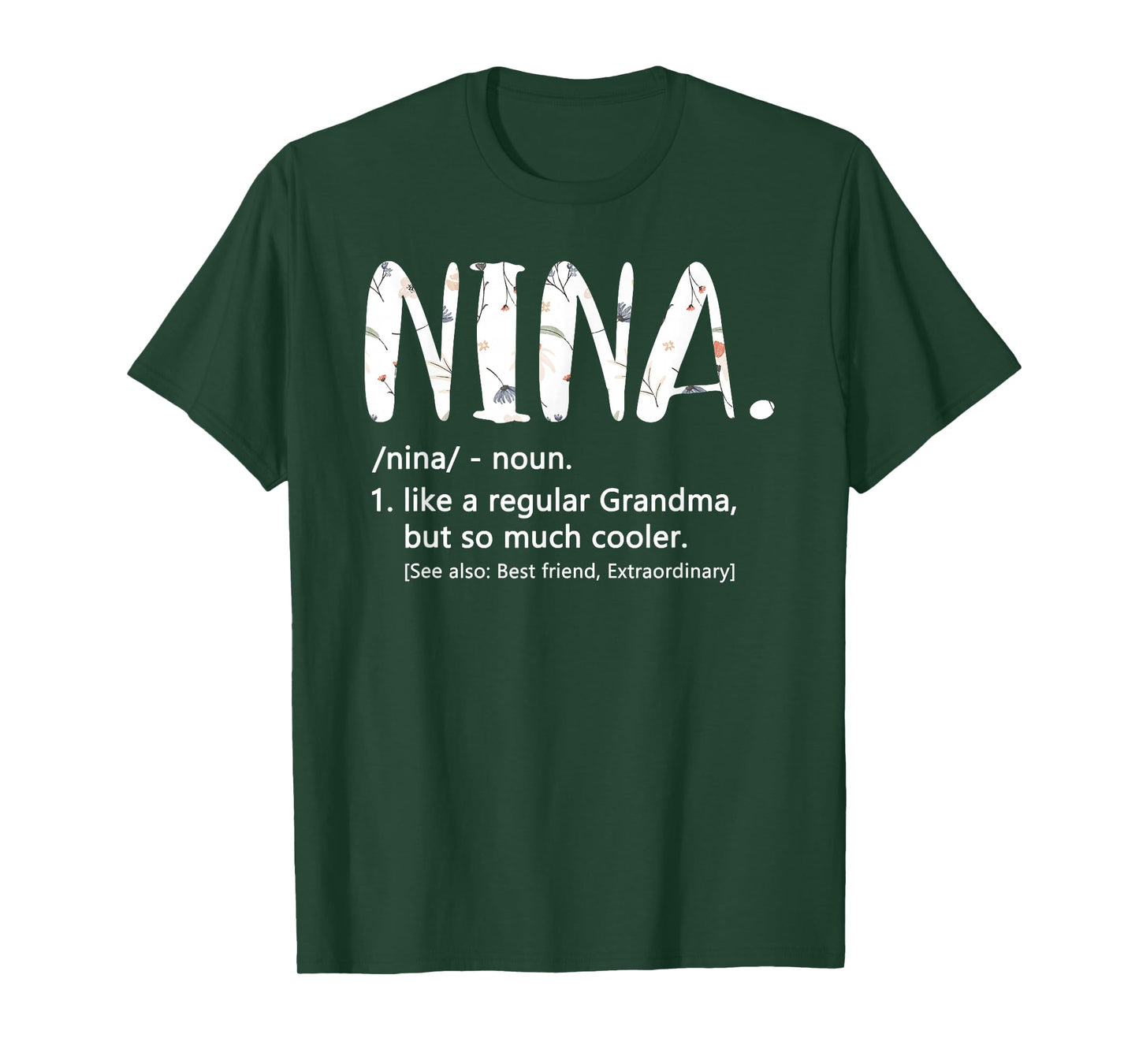 Nina Shirts for Women Mothers Day idea Cute Grandma Nina T-Shirt