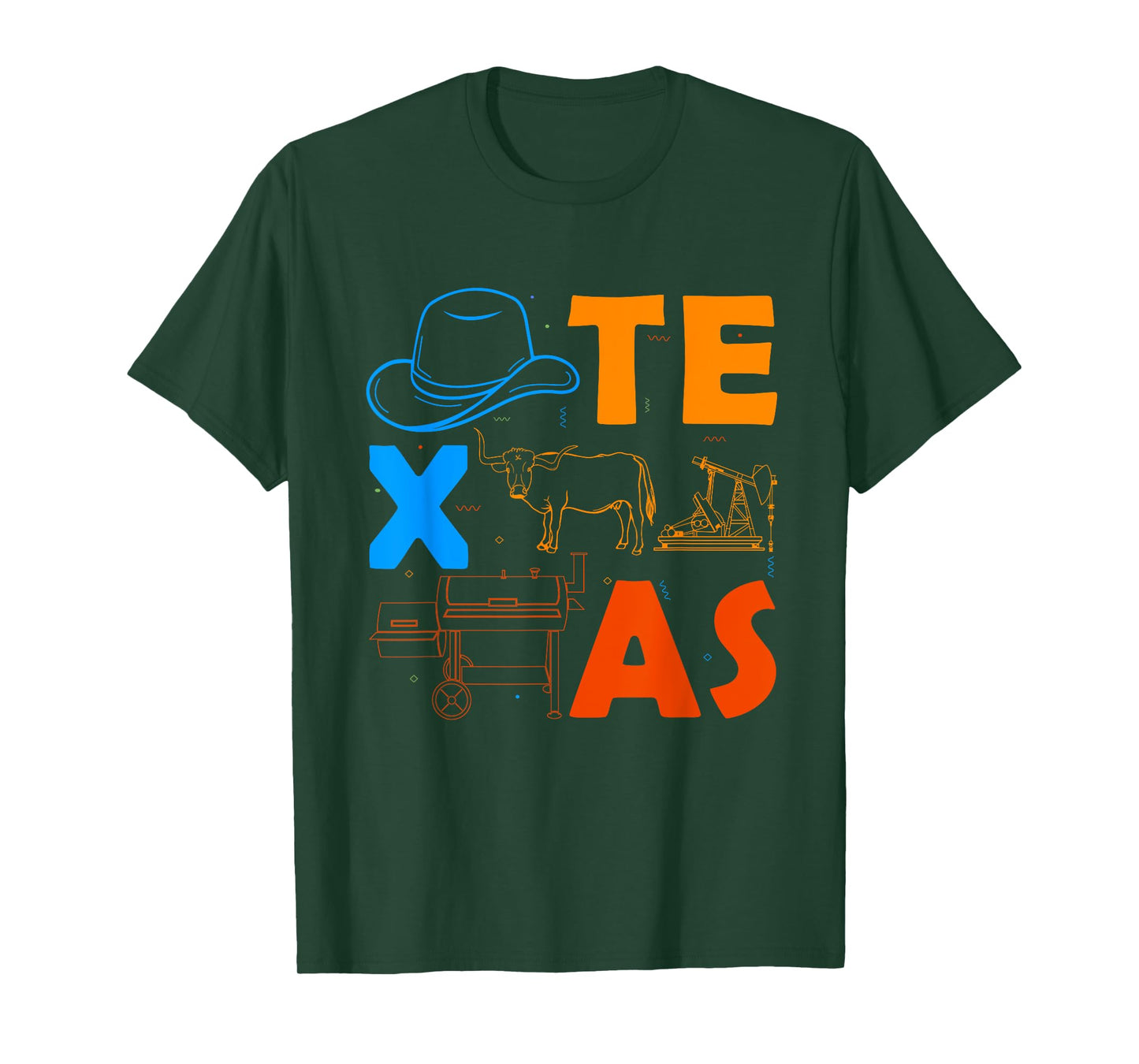 Texas Lover Men BBQ Texas Souvenir Cowboy Texas T-Shirt