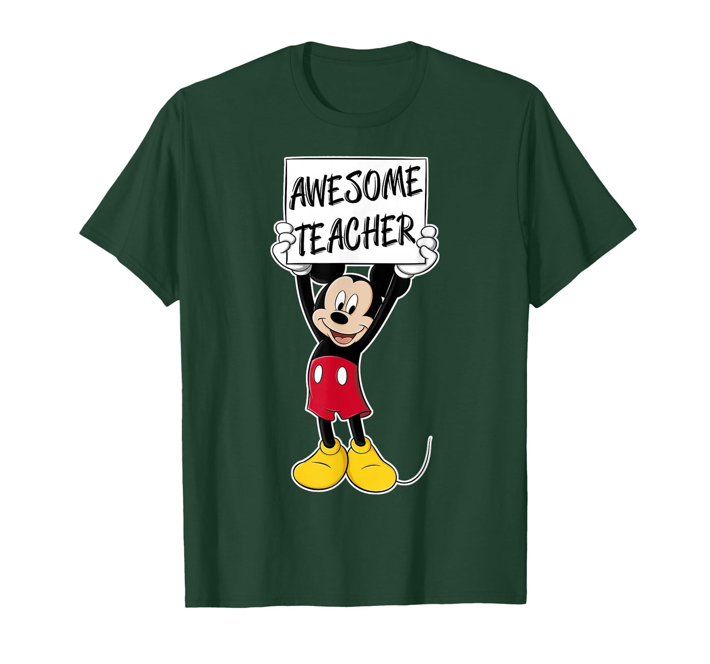 Disney Mickey and Friends Awesome Teacher Vintage Sign T-Shirt