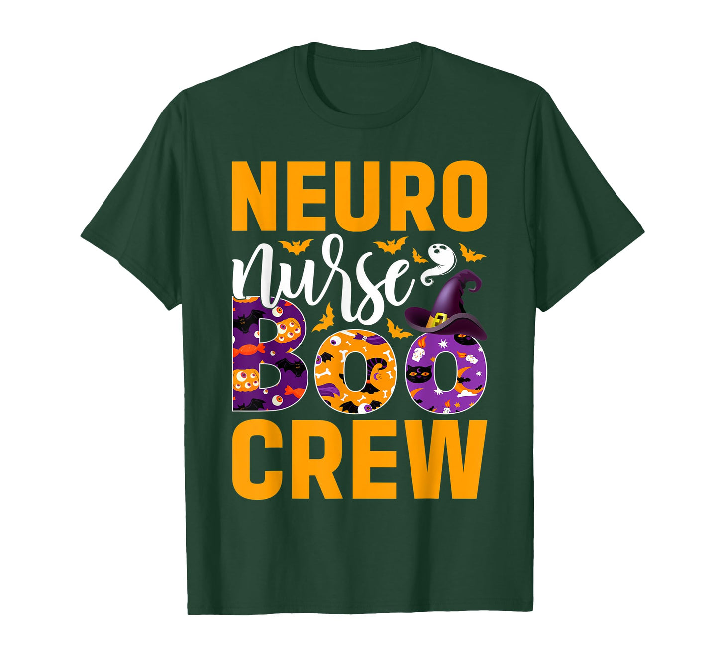 Cute Halloween Neuro Nurse - Boo Crew Nurse T-Shirt