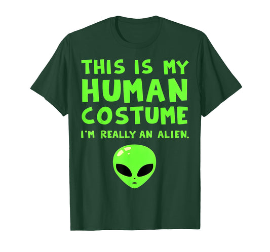 Funny Alien Human Costume T-Shirt