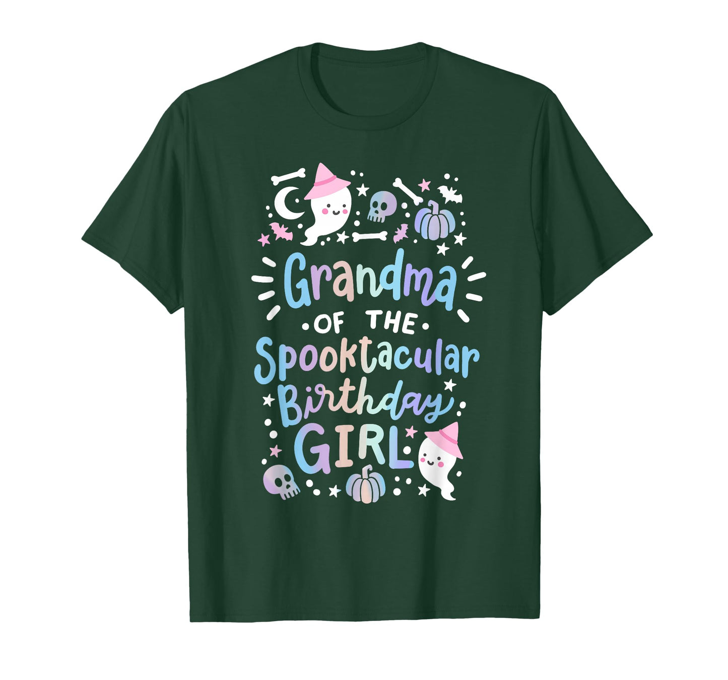 Grandma of the Spooktacular Birthday Girl Halloween Family T-Shirt