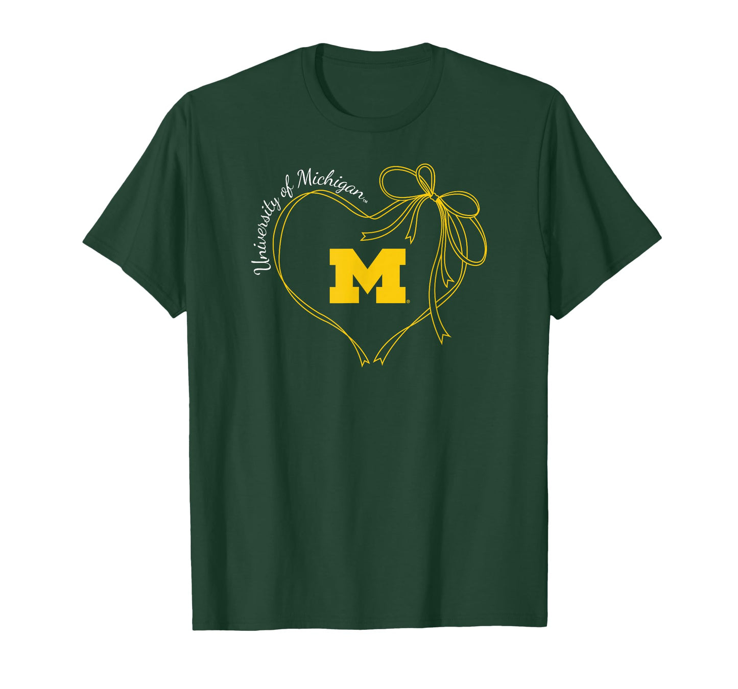 Michigan Wolverines Bow Heart Navy Officially Licensed T-Shirt