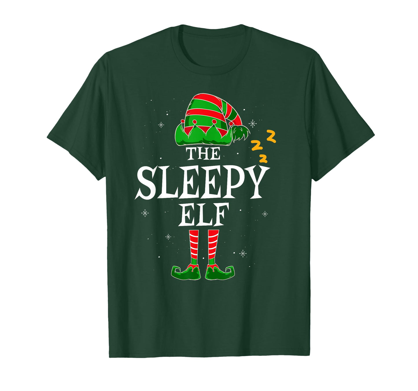 The Sleepy Elf Group Matching Family Christmas Holiday Funny T-Shirt