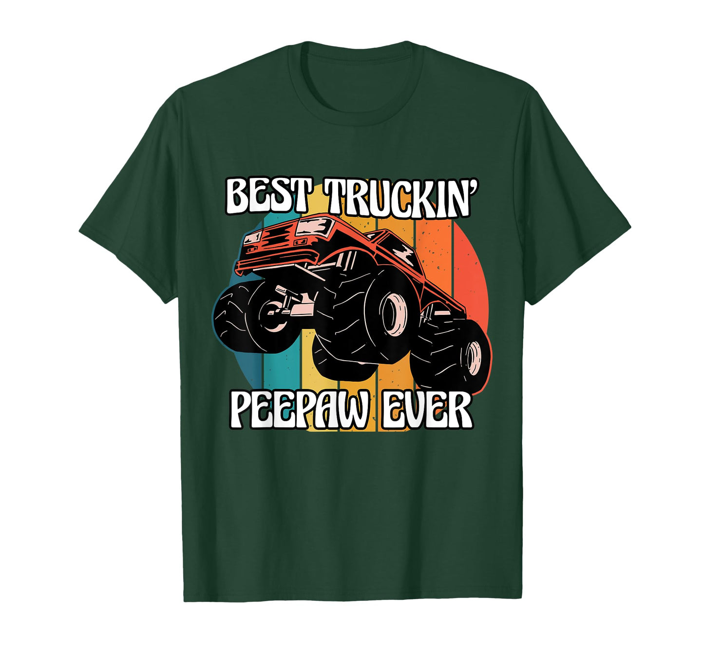 Mens Best Trucking Peepaw Ever Monster Truck Trucker USA T-Shirt