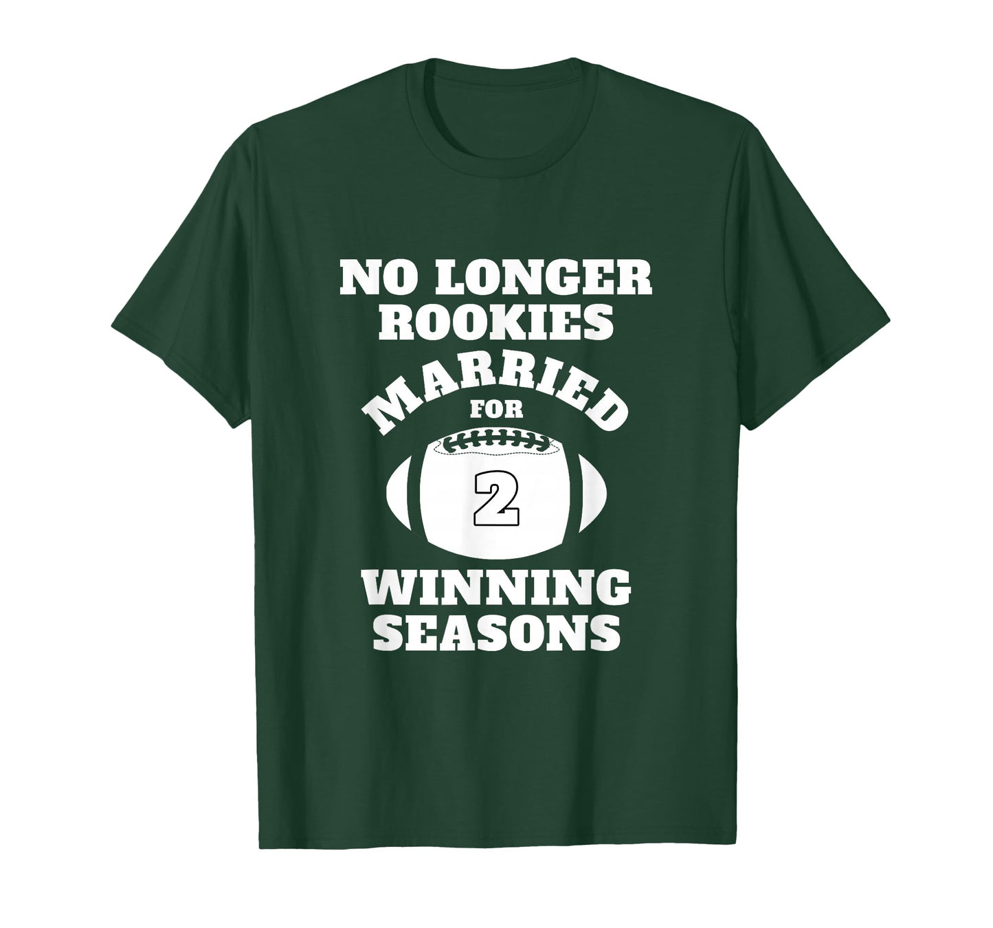 2nd Wedding Anniversary Gift Football Him Husband Her T-Shirt