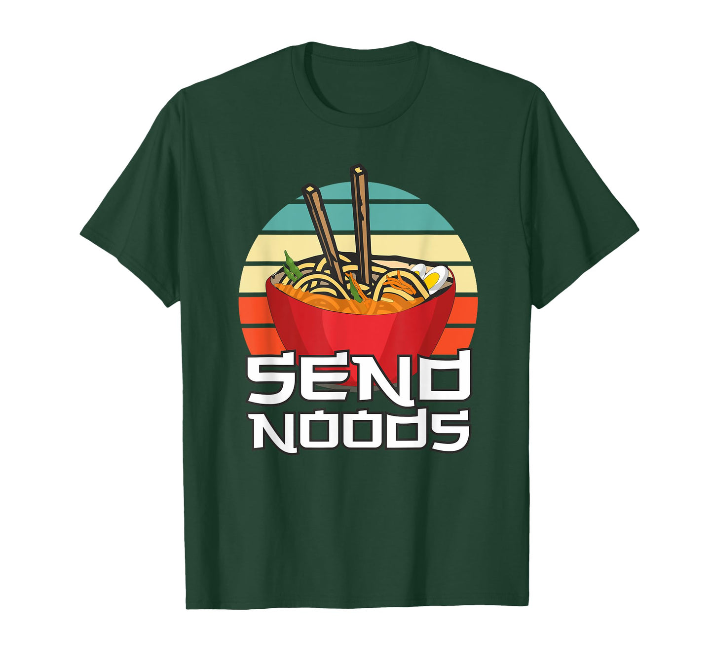 Send Noods Funny Japanese ramen noodle bowl vintage anime T-Shirt
