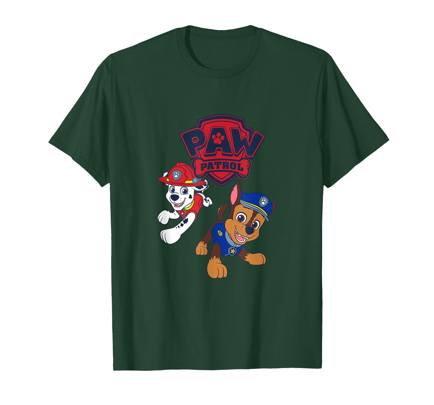 Paw Patrol Marshall And Chase Action Badge T-Shirt