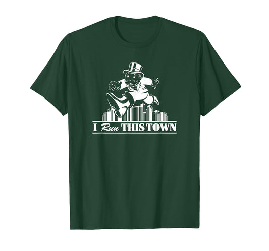 Monopoly Mr. Monopoly I Run This Town Funny Classic T-Shirt