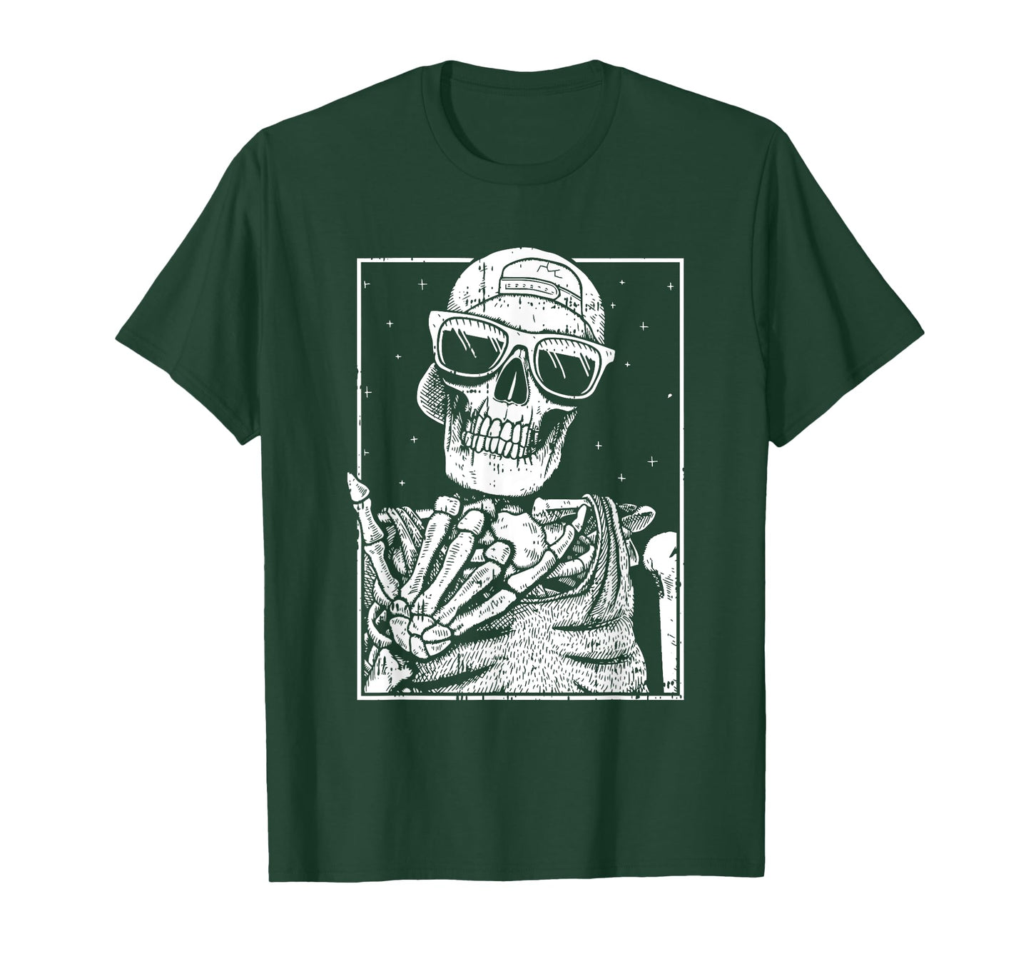 Skeleton Rock Hand Halloween Costume Cool Rock Music Rocker T-Shirt