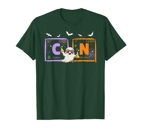 Funny Six Seven 67 Meme Halloween Ghost Chemistry Teacher T-Shirt