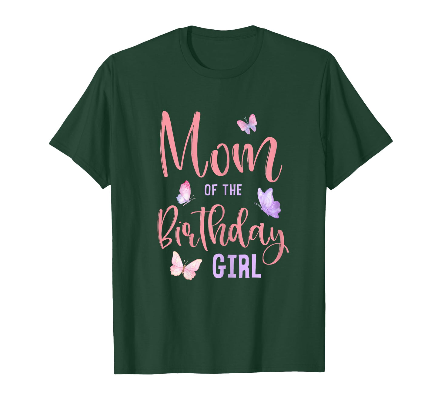 Mom of The Birthday Girl Butterfly Party Matching Family T-Shirt