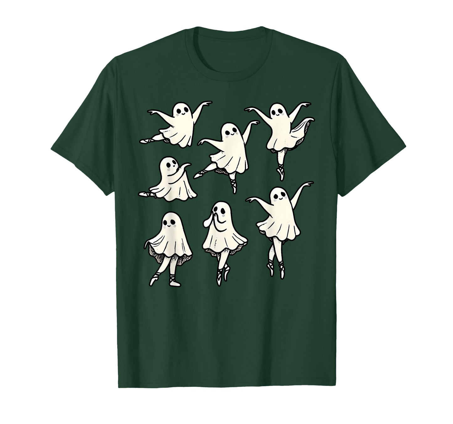 Ballet Ghost Ballet Dancer Spooky Dance Teacher Halloween T-Shirt