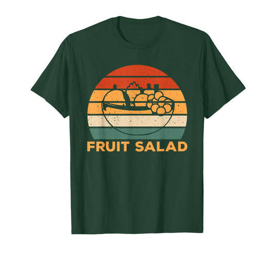 Retro Fruit Salad Bowl Costume For Fruits Lover T-Shirt