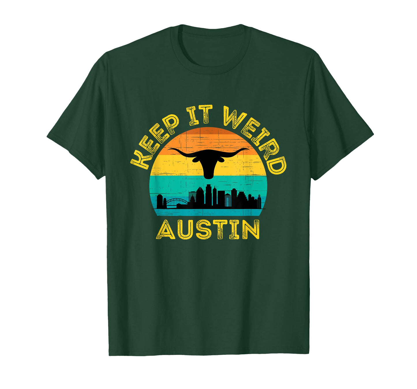 Vintage Austin, Texas Keep It Weird Sunset T-Shirt