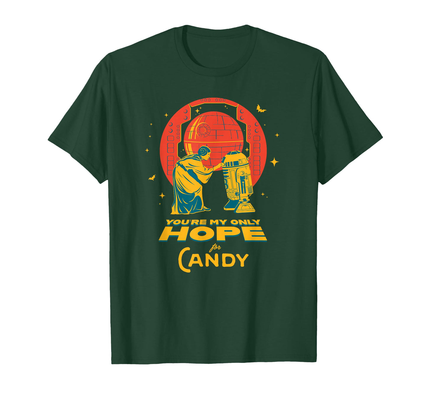 Star Wars Halloween Leia R2-D2 You’re My Only Hope for Candy T-Shirt
