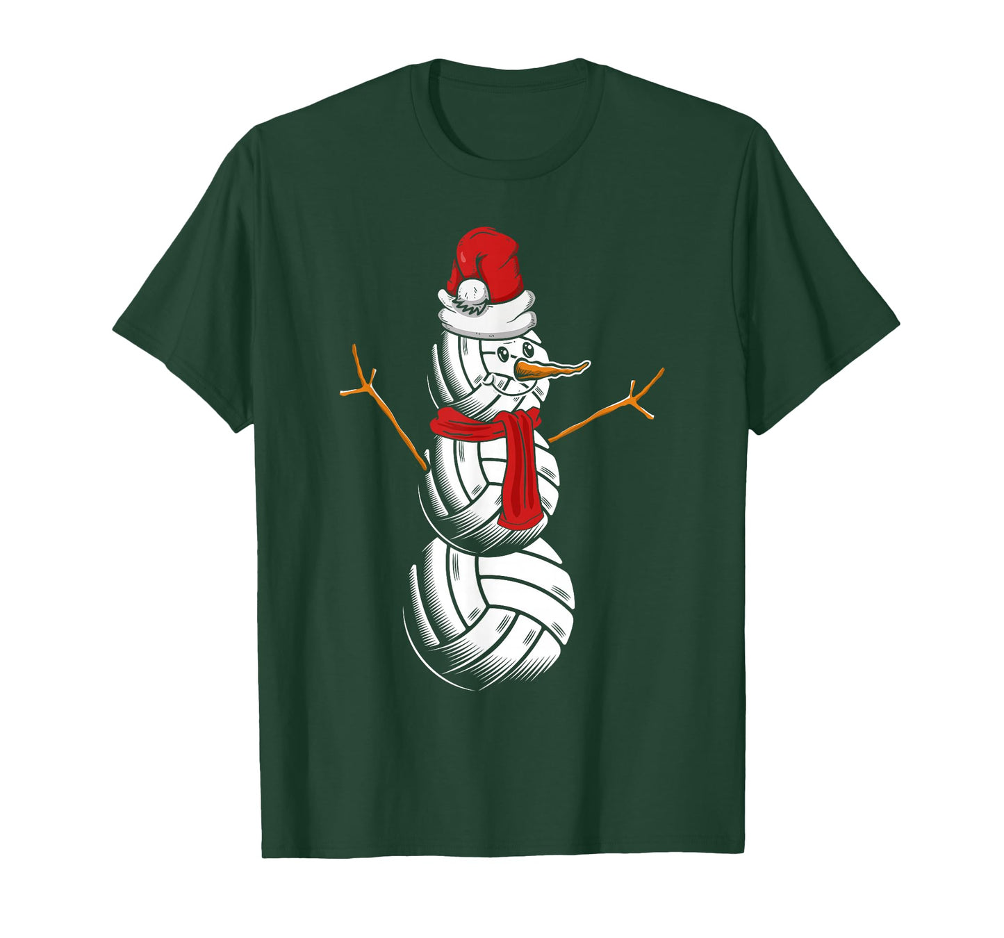 Volleyball Player Snowman Merry Xmas Christmas Day T-Shirt
