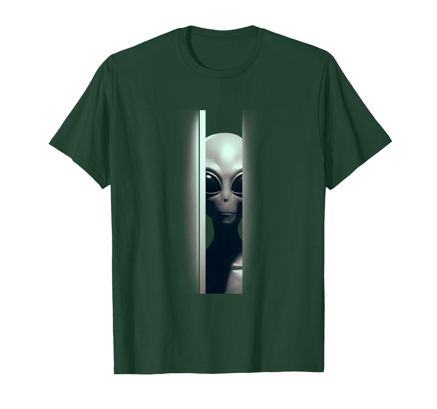 Alien Peeking Zeta-Reticuli Ufonaut UFO Abduction Sci-fi T-Shirt