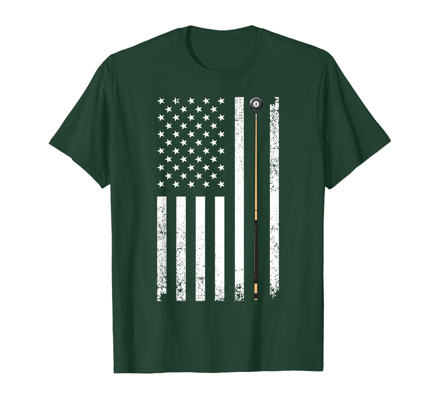 Funny US Flag Billiards Design For Men Women Billiard Player T-Shirt