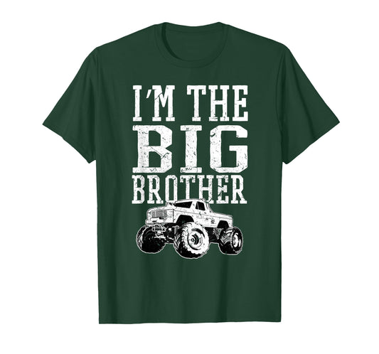 I'm The Big Brother Monster Truck Kids Boys Bro T-Shirt
