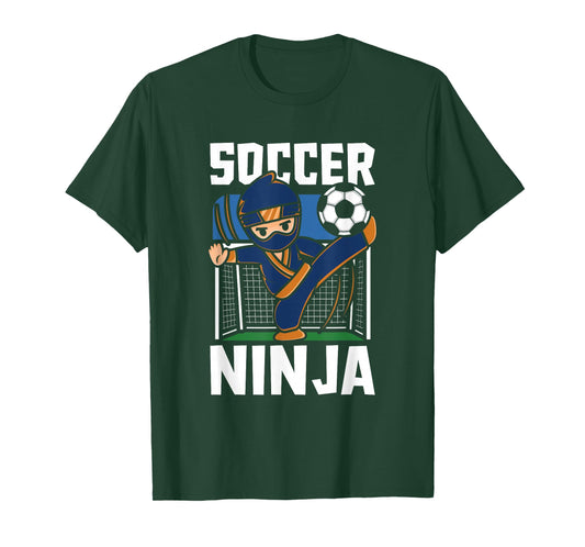Funny Soccer Ninja Player Football Lover Warrior Training T-Shirt